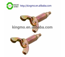 China supplier high quality color zinc-plated steel screw stainless steel wing screws